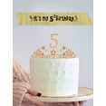thumbnail image 4 of Meant2Tobe | 5Th Birthday Gifts For Girls 5Th Birthday Tiara And Sash 5Th, 4 of 9