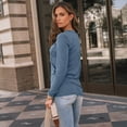 thumbnail image 6 of SUNBS Long Sleeve Shirts for Women Pleated Crew Neck Casual Fall Fashion Tops Loose Fit Clothes, Sizes S-2XL, 6 of 8
