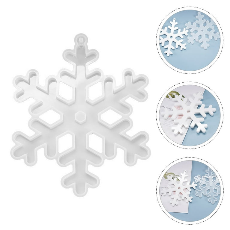 NUOLUX Snowflake Mold Resin Silicone Molds Diy Epoxy Hangtag Mould Craft  Making Crystal Manual Christmas Pendant