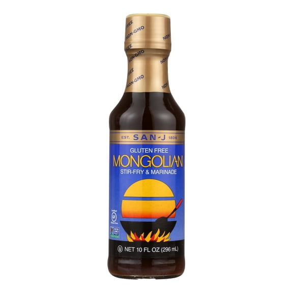 San-J Gluten Free Stir-Fry & Marinade Mongolian 10 fl oz Pack of 2