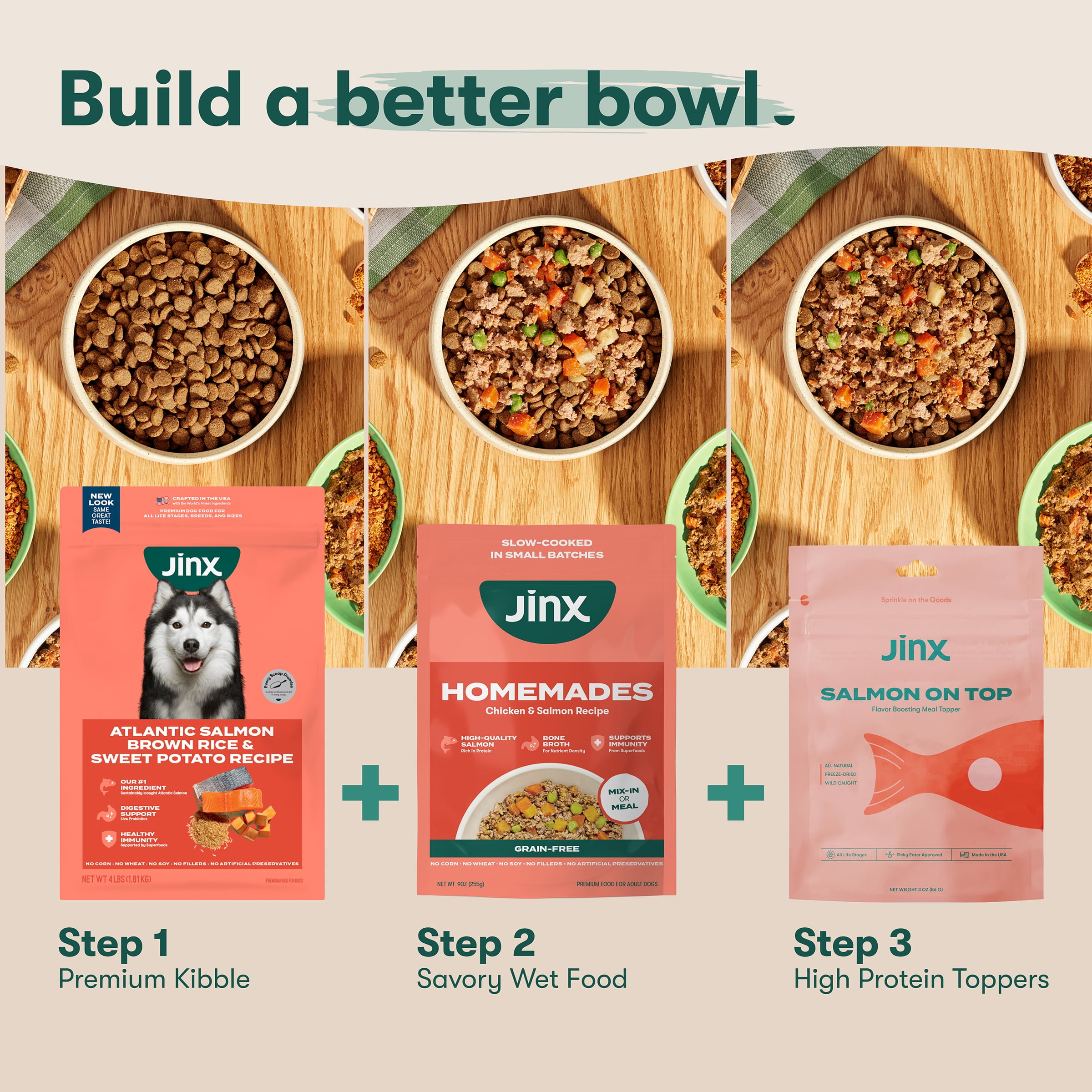 Jinx Large Breed Beef, Brown Rice, Sweet Potato Kibble, 11.5 lb