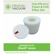 Shark NV650 Foam & Felt Filters Fit NV650, NV650W, NV651, NV652 & NV752, Part # XFF650