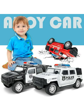 Bluelans 1/36 Simulation Police Car Vehicle Pull Back Truck Model Kids Toy Christmas Gift