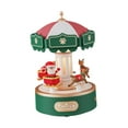 thumbnail image 3 of Caja de música de carrusel navideño, decoración navideña, luz de noche decorativa, figura musical para estante de oficina, fiesta, sala de estar, 3 of 7