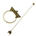 thumbnail image 1 of Triángulo Victoriano Bronce Triángulo Aro Flecha Updo Francés Pin Clip de cabellero Palo, 1 of 7
