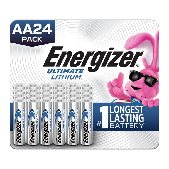 Energizer Ultimate Lithium AA Batteries (24 Pack), Double A Batteries
