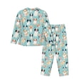 thumbnail image 2 of Goofa Colorful Dog Printed Women’s 2 Piece Pajama Set Super,Pajamas Women's Long Sleeve Sleepwear Soft Button Down Loungewear Pjs Lounge Set Nightwear-Small, 2 of 9