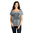 thumbnail image 2 of Thread Tank Keep Talking Diagnosing Women's Relaxed Slouchy Dolman T-Shirt Tee Heather Grey Small, 2 of 4