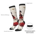thumbnail image 4 of KLL Floral Leopard Butterflies Print Cool Socks Men's Women's Crew Socks Funny Crazy Novelty Stockings, 4 of 6