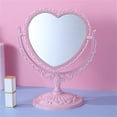 thumbnail image 4 of Heart Shaped Makeup Double Rotatable Lightweight Vanity Cosmetic with Non Base for Bathroom Bedroom Dressing Table, 4 of 6