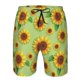 thumbnail image 3 of Balery Sunflower Leaves Traje de Baño Estilo Hawaiano para Hombre, Shorts de Secado Rápido con Bolsillos-Small, 3 of 6