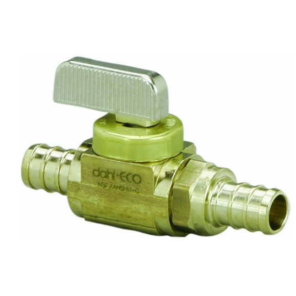 Viega 46010 PureFlow Zero Lead PEX Crimp Ball Valve with 3/8-Inch Crimp x Crimp
