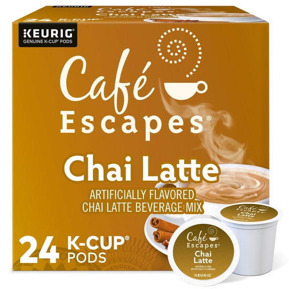 Cafe Escapes Chai Latte K-Cups, 24/box | Bundle of 5