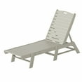 thumbnail image 3 of Malibu Poly Reclining Outdoor Patio Chaise Lounge Chair Adjustable, Sand, 3 of 13