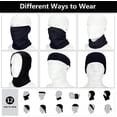 thumbnail image 4 of NOGIS Neck Gaiter Elastic Face -Mask for Men and Women Face Cover Scarf for Running Cycling Dust Sun UV Protection 2Pack Black, 4 of 7