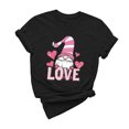thumbnail image 3 of VKOYWKM Valentine's Tees Women Cute Love Heart Print T-Shirts Cute Tops Holiday Short Sleeve T Shirts Casual Crew Neck Romantic Tshirts, 3 of 7