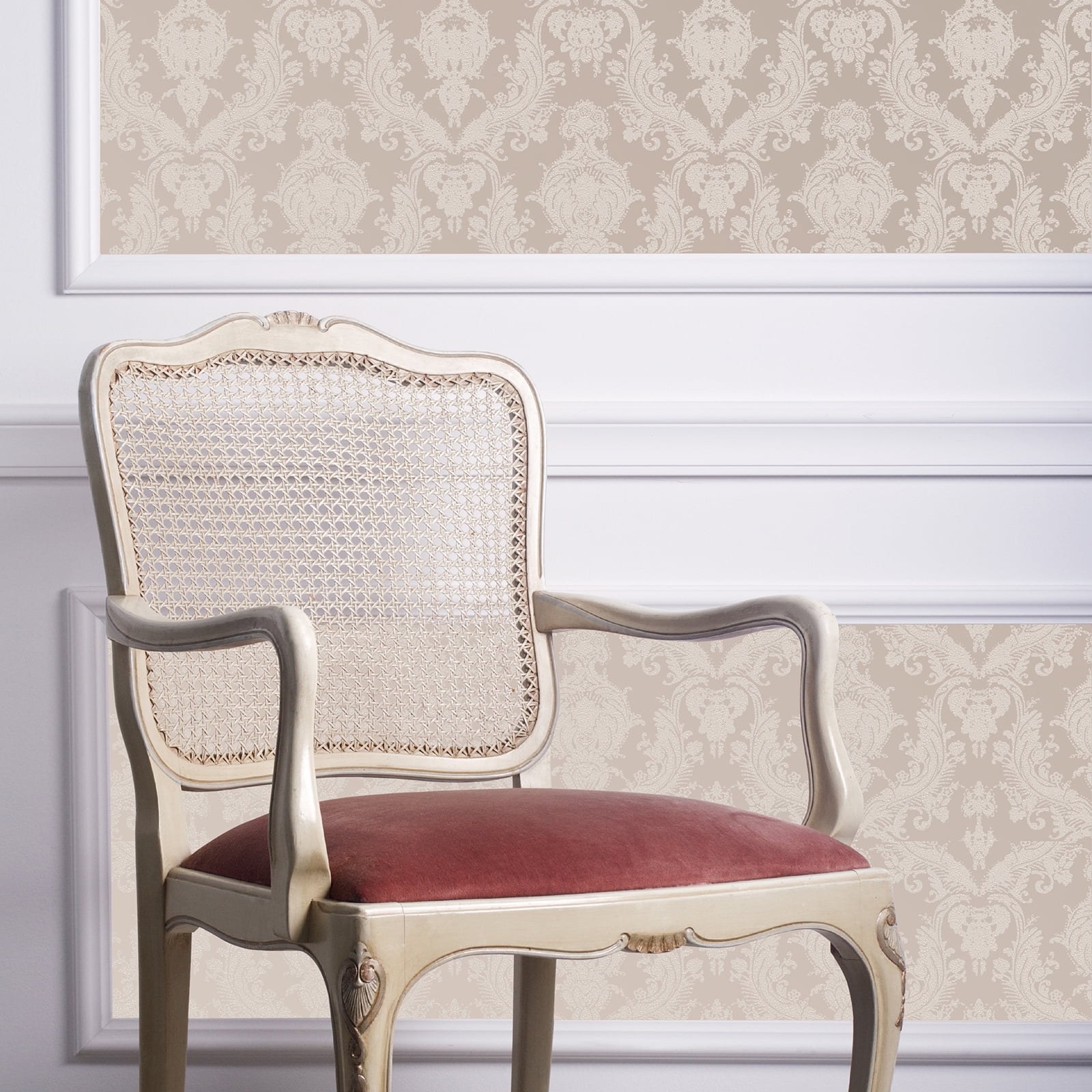 Tempaper Textured Damsel Bisque Removable Peel and Stick Wallpaper, 20.5" x 16.5'