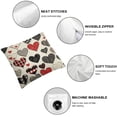 thumbnail image 4 of COMIO  Valentine's Day Pillow Covers Set of 2 Various Red Black Hearts Decor White Throw Pillow Covers Valentine's Day Cushion Case Decoration for Sofa Couch, 4 of 6