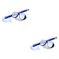 thumbnail image 2 of bedienty Plastic Children Face Guard Portable Adjustable Outside Sport Underwater Diving Freediving Swimming Pool Facial Shield Blue 2Set, 2 of 6