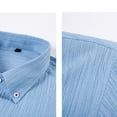 thumbnail image 4 of Mens Shirts Long Sleeve Button-Down Tshirts Shirt with Collared Casual Solid Color Lightweight Breathable Lapel Going-Out Work Tees Tops, 4 of 4