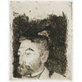 thumbnail image 2 of Gauguin, Paul 26x32 Gold Ornate Wood Framed with Double Matting Museum Art Print Titled - Portrait of Stephane Mallarme, 2 of 4
