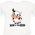 thumbnail image 4 of Inktastic New to the Herd Cute Cow Boys or Girls Long Sleeve Baby Bodysuit, 4 of 5