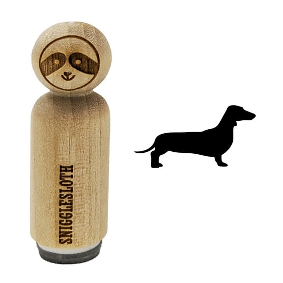 Smooth Haired Dachshund Dog Solid Rubber Stamp for Scrapbooking Crafting Stamping - Large 1-1/4 Inch
