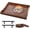 Rustic Brown, variant on RunMin Grocery Store Ottoman Tray for Coffee Table & Couch, Large Wooden Serving Tray with 2 Set of Handles - Off-White/Cream