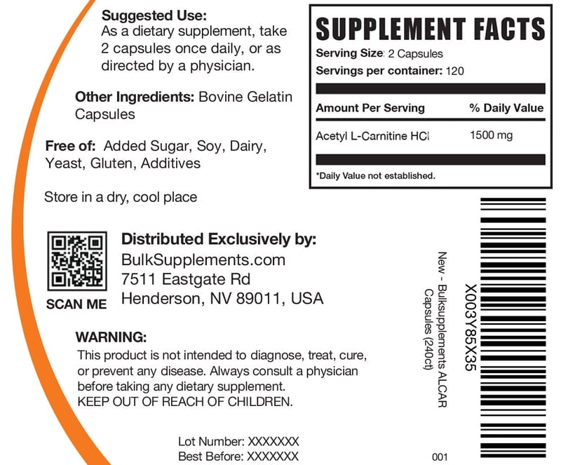 acetyl l carnitine hci with alpha lipoic acid Acetyl L-Carnitine & Alpha Lipoic Acid |Metabolics