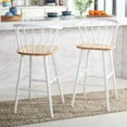 thumbnail image 4 of SAFAVIEH Blanchard Bar Stool, Natural/White, Set of 2 (21.7 in. W x 20.5 in. D x 41.5 in. H), 4 of 13
