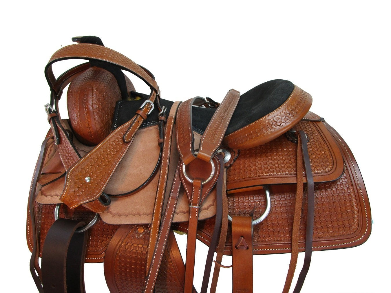 Selle en cuir 16 Wade Tree 8,5 Gullet Western Rough out