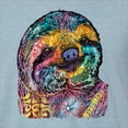 thumbnail image 2 of Funny Neon Sloth | Dean Russo Art Animal Lover Mens Premium Tri Blend T-Shirt, Denim, S, 2 of 5
