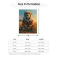 thumbnail image 5 of Sigee Prairie Meditating Lion for Flannel Blanket - Ultra-Soft, Warm and Cozy, Perfect for Couch, Bed, or Travel-50"x40", 5 of 6