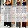 thumbnail image 2 of ClodeEU Women's V Neck Halter Tie Off Shoulder Long Sleeve Cinched Waist Wide Leg Jumpsuit ,Casual High Waist Fashion Romper ,Women's Plus XXL, 2 of 7