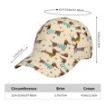 thumbnail image 2 of Honeii Dachshund Dog Print Hat, Women's Baseball Hat Unisex Fit, Baseball Cap,Adjustable One Size, 2 of 6
