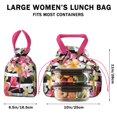 thumbnail image 5 of Pioneer Flower Floral Print Pattern Drawstring Lunch Bag Women - Drawstring Lunch Bag Insulated for Work Office - Stain-Resistant Large Lunchbags for Women with Multi-Pockets, 5 of 6