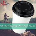 thumbnail image 3 of Avant Grub Paper Coffee Cups with Recyclable Dome Lids for Hot Drinks, 100 Pack, 12 oz, 3 of 5