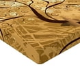 thumbnail image 2 of Ambesonne Tree Fitted Sheet, Branches and Butterfly, Twin Size, Yellow and Pale Brown, 2 of 3