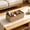 Khaki-KH, variant on MMJ Three Compartment Paper Rope Woven Storage Basket, 14.17x7.48x3.74in Multifunctional Organizer for Bathroom Cosmetic Home Sundries Arrangement