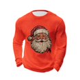 thumbnail image 4 of Christmas Shirts for Men Long Sleeve Casual Crewneck Santa Claus Graphic Waffle Shirt Holiday Party Shirts, 4 of 4