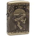 thumbnail image 5 of Zippo Skull with Brain Surprise Brushed Chrome Pocket Lighter, 5 of 6