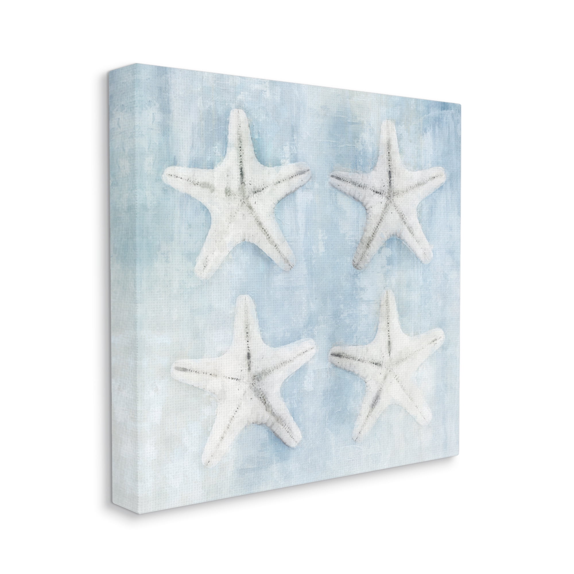 Stupell Aquatic Starfish Soft Blue Coastal Landscape Painting Gallery Wrapped Canvas Print Wall Art