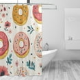 thumbnail image 2 of Yayeee Shower Curtain with Hooks 72"x72" Waterproof Fabric Bathroom Hanging Decor, Pink Donut, 2 of 5