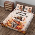 thumbnail image 3 of Happy Thanksgiving British Shorthair Welcome Thankful Fall Autumn Pumpkin Quilt Bedding Set Cat Lover Kitten Owner Gifts 1 Blanket Bed Cover 2 Pillowcases - 02021, 3 of 5
