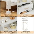 thumbnail image 5 of Furologee Fabirc Dresser for Bedroom with 5 Drawers, Tall Chest of Drawers for Living Room, Adults & Kids Nightstand, White, 5 of 9