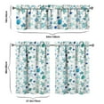 thumbnail image 6 of Kitchen Curtains 36 Inch Short - 3 Panel Set, Hawaiian Sea Turtle Ocean Design, Tropical Underwater Marine Life Print, Rod Pocket Window Curtain, Easy Wash, 6 of 6