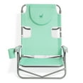 thumbnail image 4 of Ostrich On-Your-Back Outdoor Reclining Beach Lounge Pool Camping Chair, Teal, 3 Pack, 4 of 11