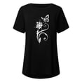thumbnail image 4 of Pompotops Chemises Mode Décontractée pour Femmes Manches Courtes Tee-Shirt Ample Tunique Blouse, 4 of 4