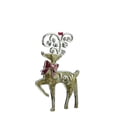 thumbnail image 2 of Northlight 3.75" Regal Shiny Silver-Plated Glitter "Joy" Reindeer with European Crystals Christmas, 2 of 2