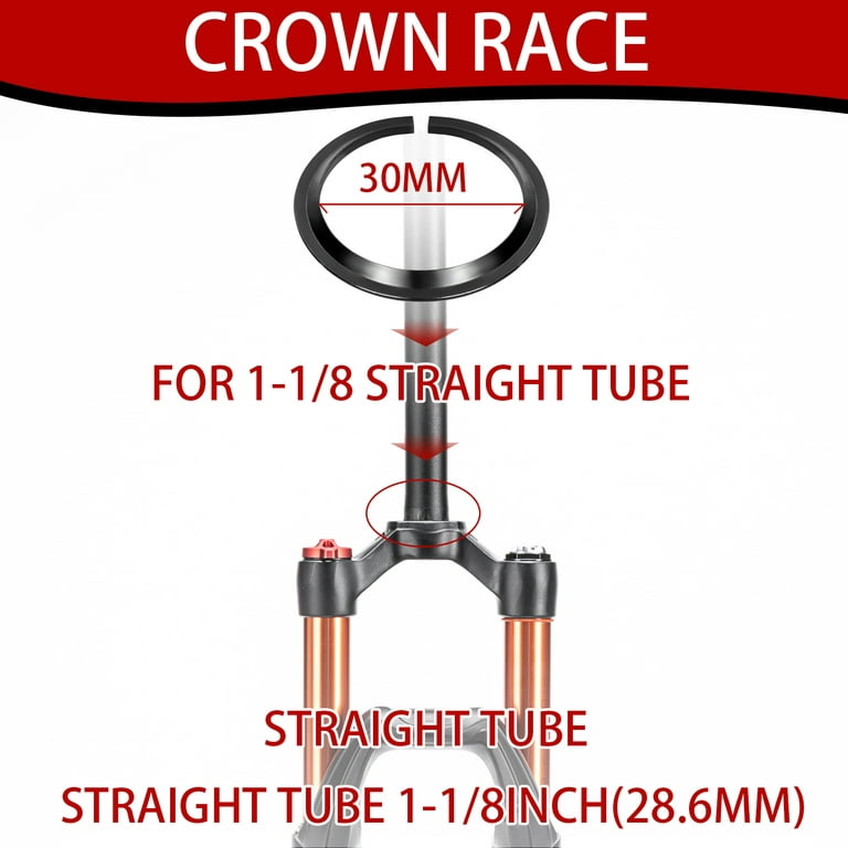 1-1/8 Threadless MTB Road Bike Bearing Headset 44mm for 28.6 Straight  Fork/Frame